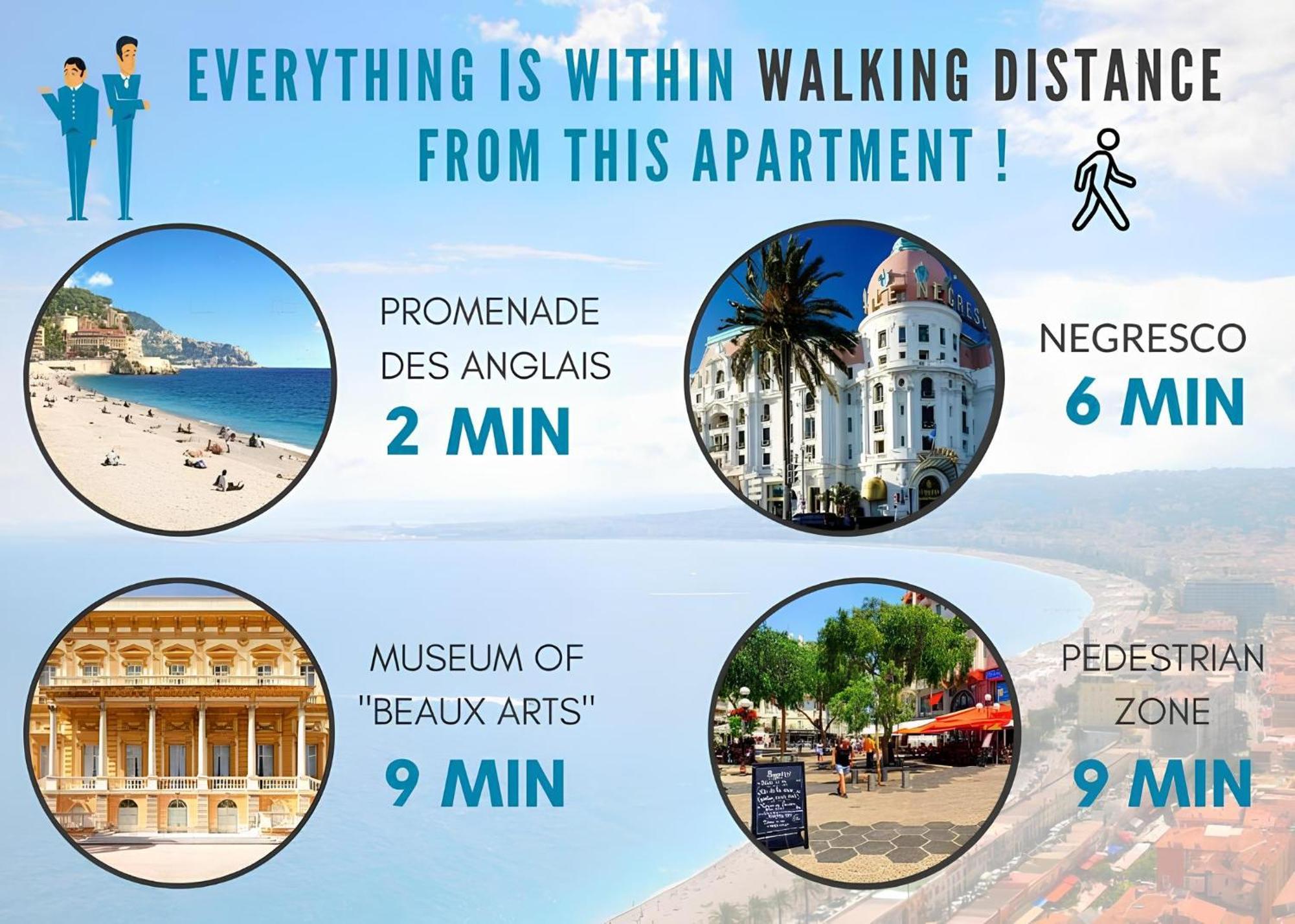 Appartement Claudia - Central - Very Close To Sea - Calm - Ac Nice Luaran gambar